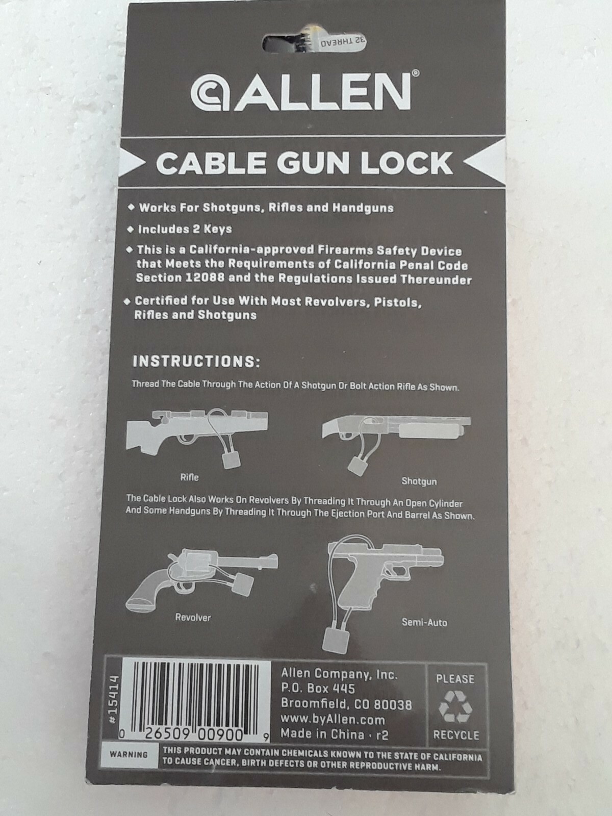 ALLEN CABLE GUN LOCK