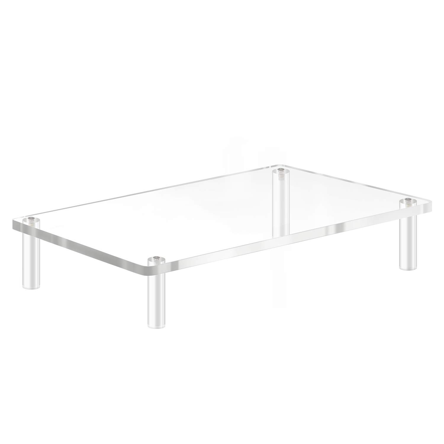 Acrylic Monitor Stand Riser Clear Computer Monitor Riser Desktop Organizer St...