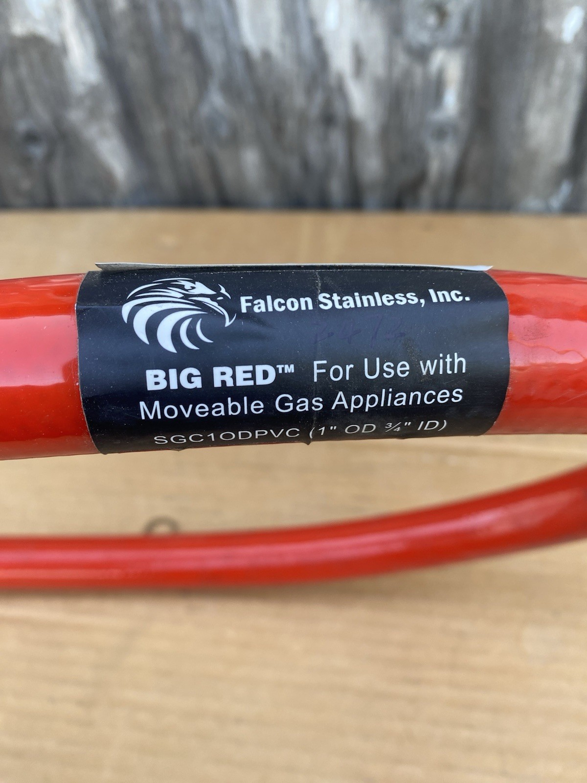 (TOA) Falcon Big Red SGC10DPVC 1" OD x 3/4" ID Gas Hose