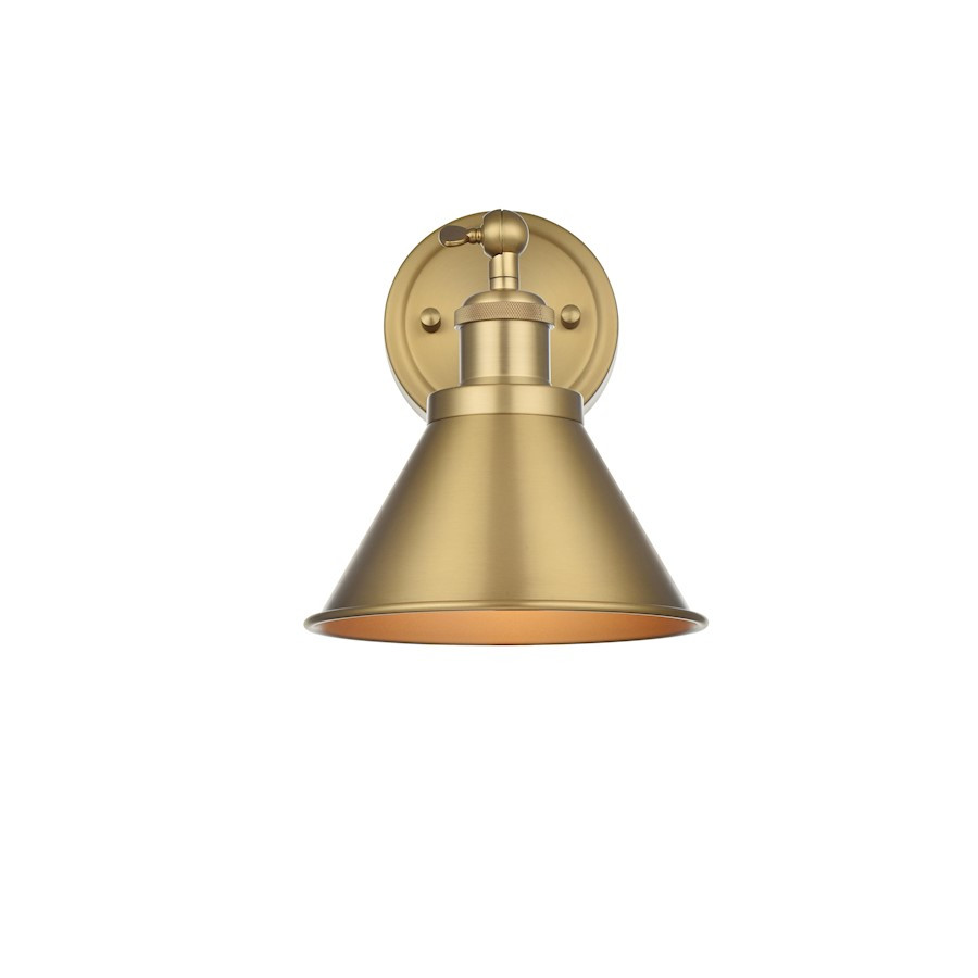 Living District Vaman 1 Light 7" Wall Sconce, Satin Gold/Satin Gold - LD7324W7SG