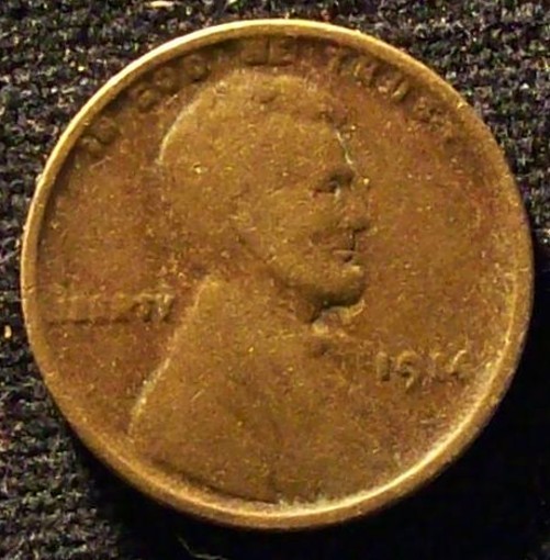 1914 P Lincoln Cent Wheat Penny