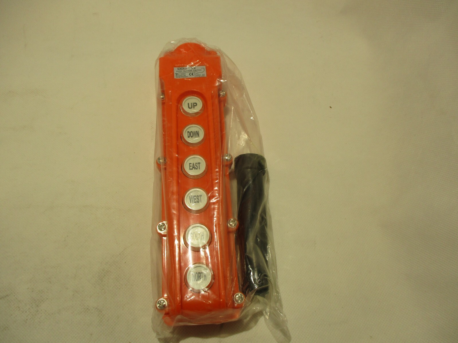 NEW COB63 HOIST PENDANT PUSHBUTTON SWITCH RAINPROFF 6 BUTTONS