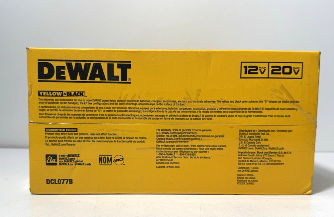 DEWALT DCL077B 12v/20v Max Li-Ion Cordless Compact Task Light Tool Only
