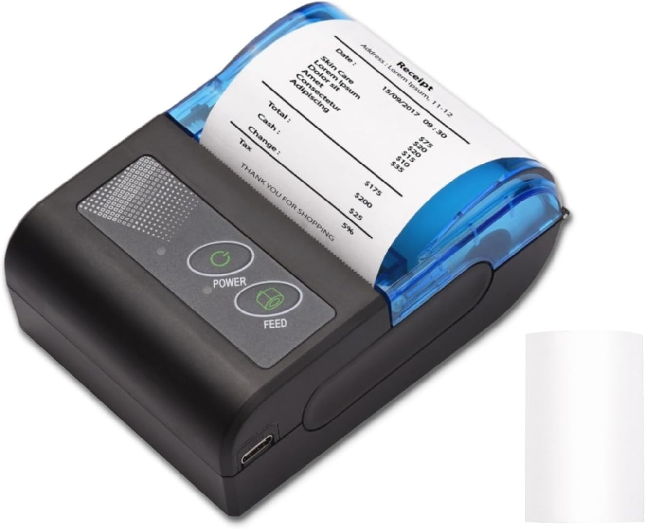 Receipt Printer, Sunydog Portable Mini Thermal Receipt Printers USB Receipt Bil