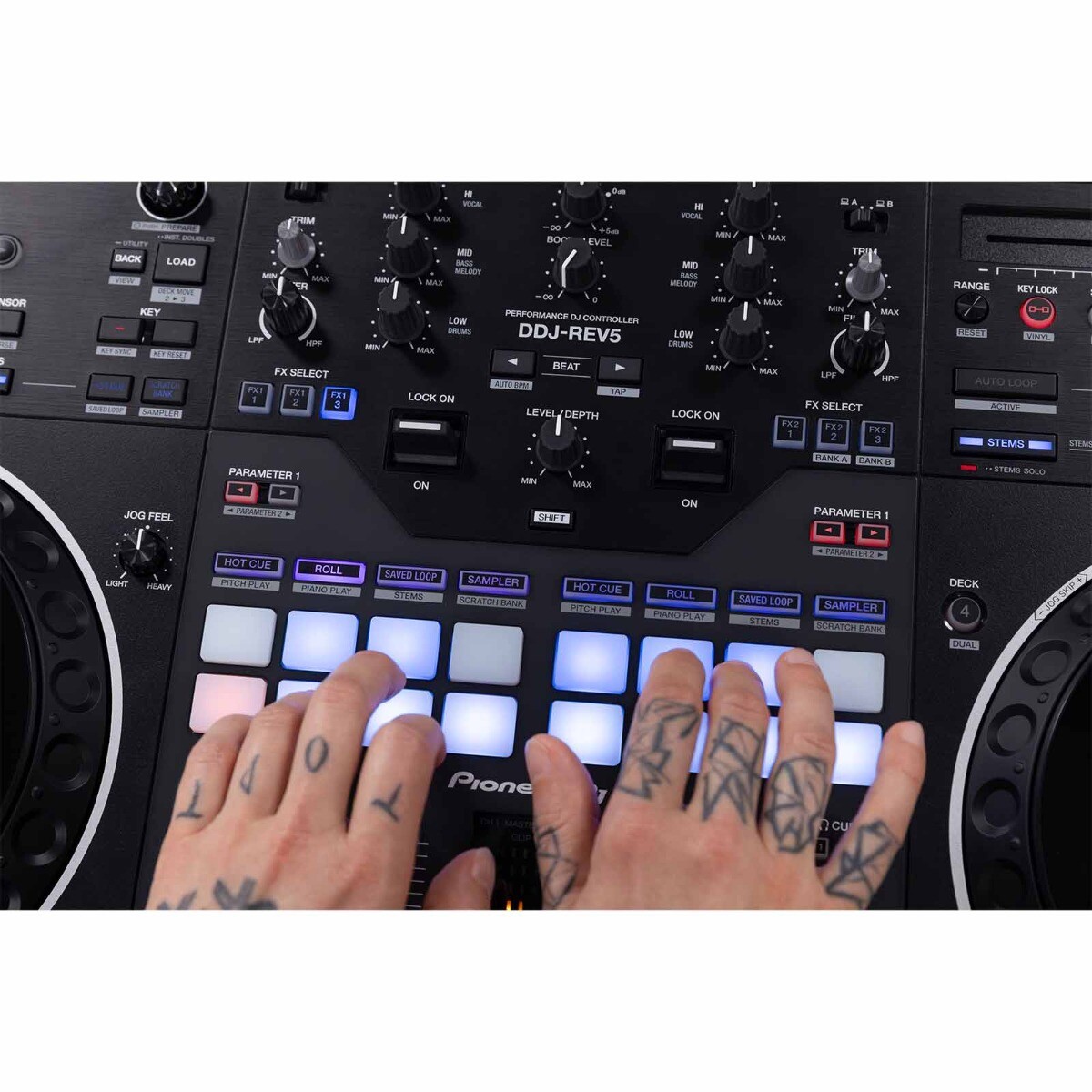 Pioneer DJ DDJ-REV5 Scratch 2-Channel DJ Controller w Case & Decksaver