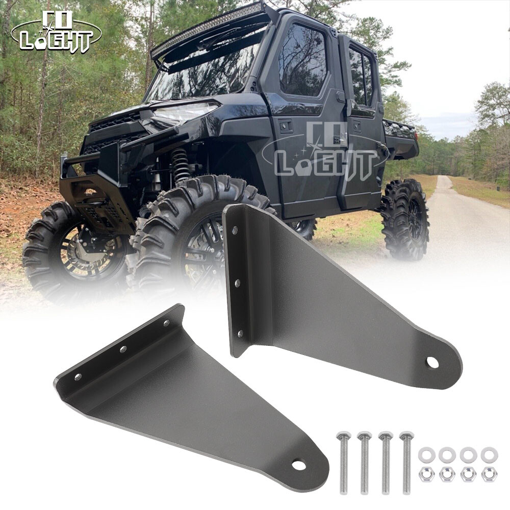 Roof Bracket 50 51 52" Curved LED Light Bar Mount Kit Fit Polaris Ranger XP 1000