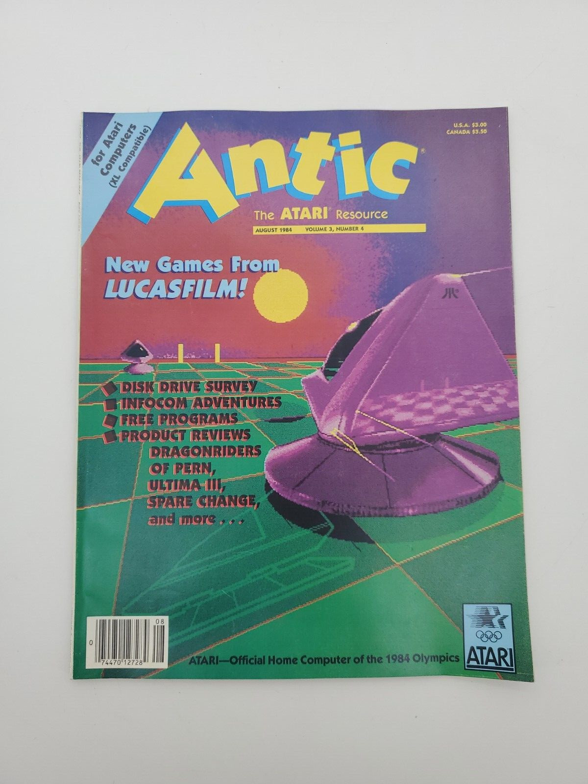 Vintage Antic The Atari Resource Magazine August 1984 New Games from LucasFilm