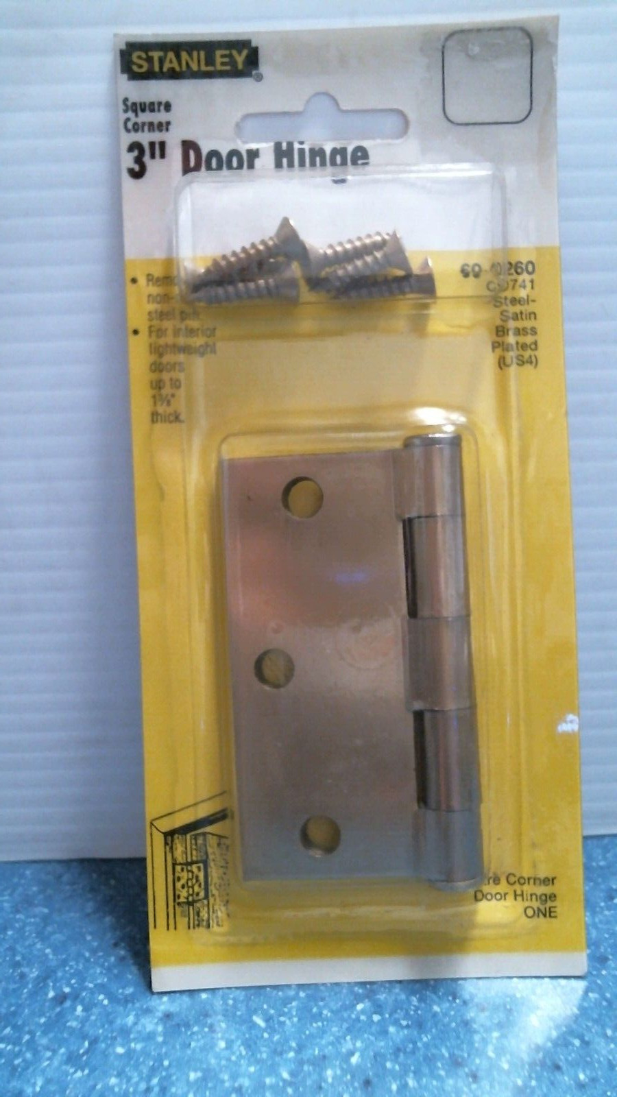 Stanley Square Corner 3" Door Hinge  (69-0260)  FS