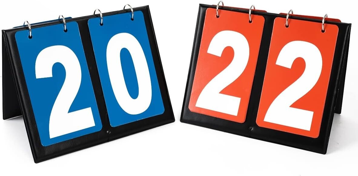 Portable Flip Scoreboard - Score Board for Baseball Football Soccer Scoreboar...