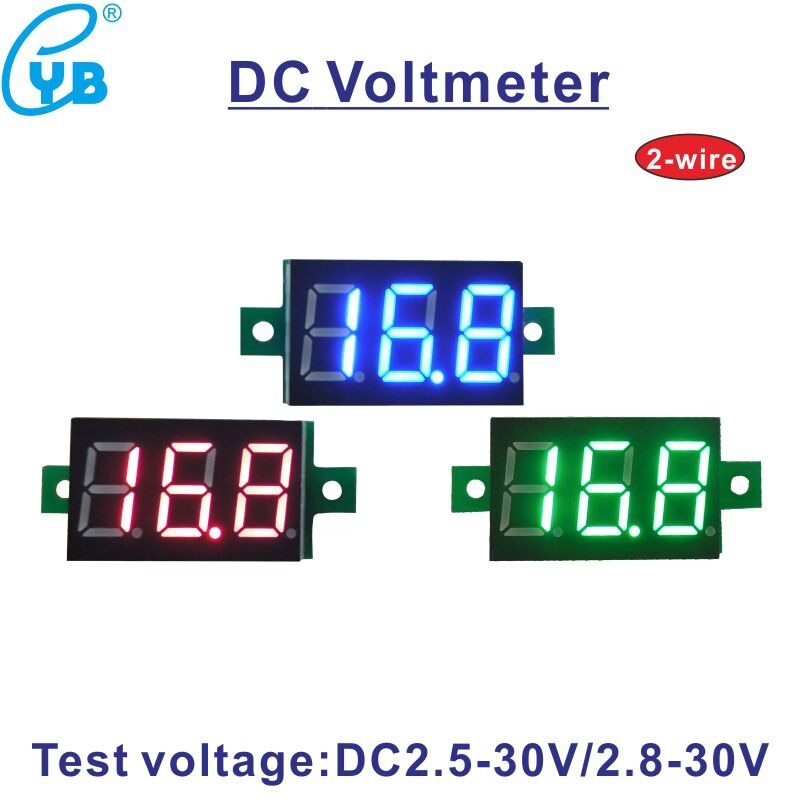YB20 LED Mini Display Module DC 2.5V-30V DC2.8-30V Voltmeter Volt Panel Meter