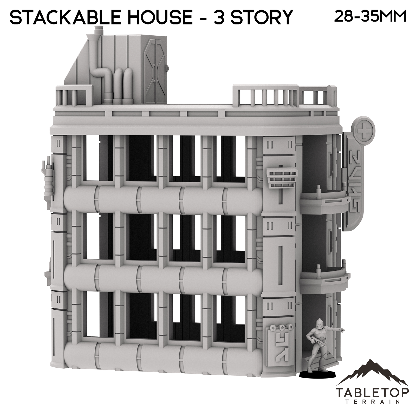 Stackable House - Futuristic City - Compatible with Star Wars Legion