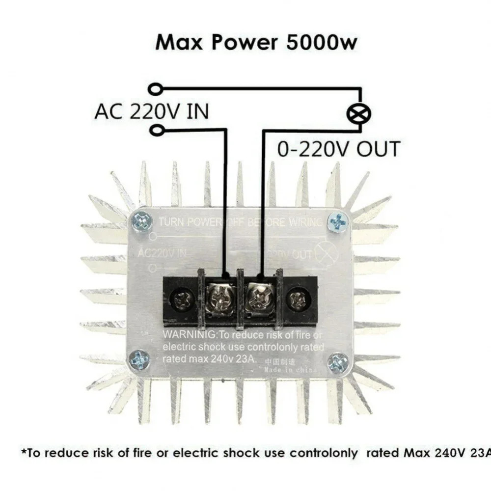 5000W Power Supply SCR Voltage Regulator AC 220V Motor LED Speed Controller