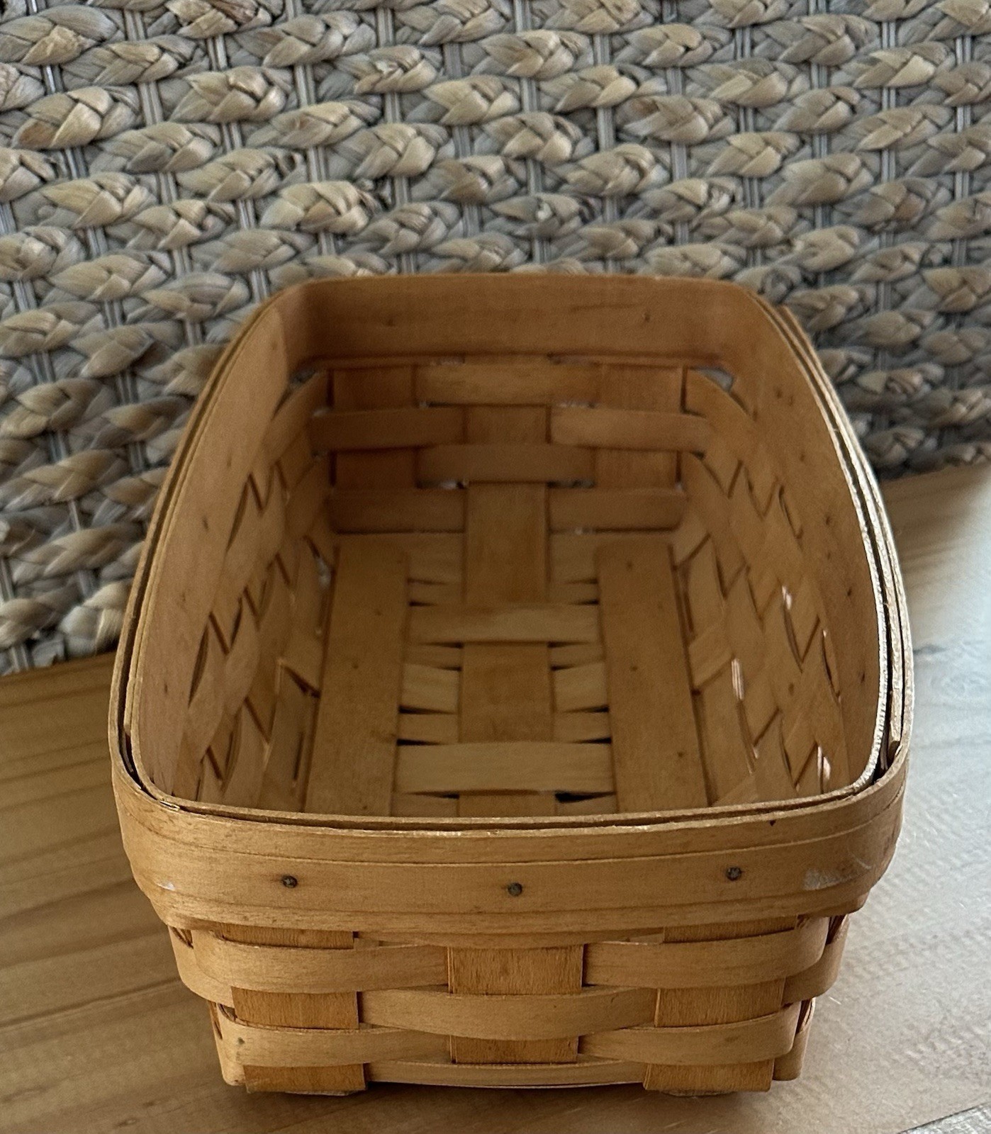 1995 Longaberger Bread Basket with Protector 14.5” X 7.75”