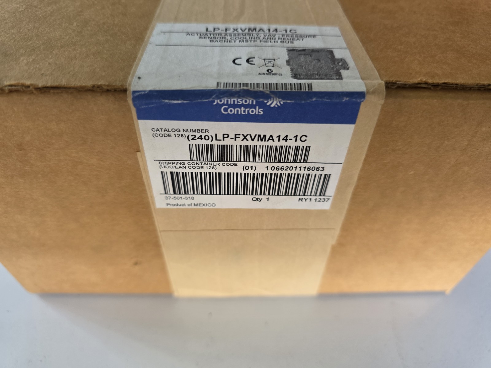 Johnson Controls LP-FXVMA14-1C FXVMA Variable Air Volume (VAV) Box Controller
