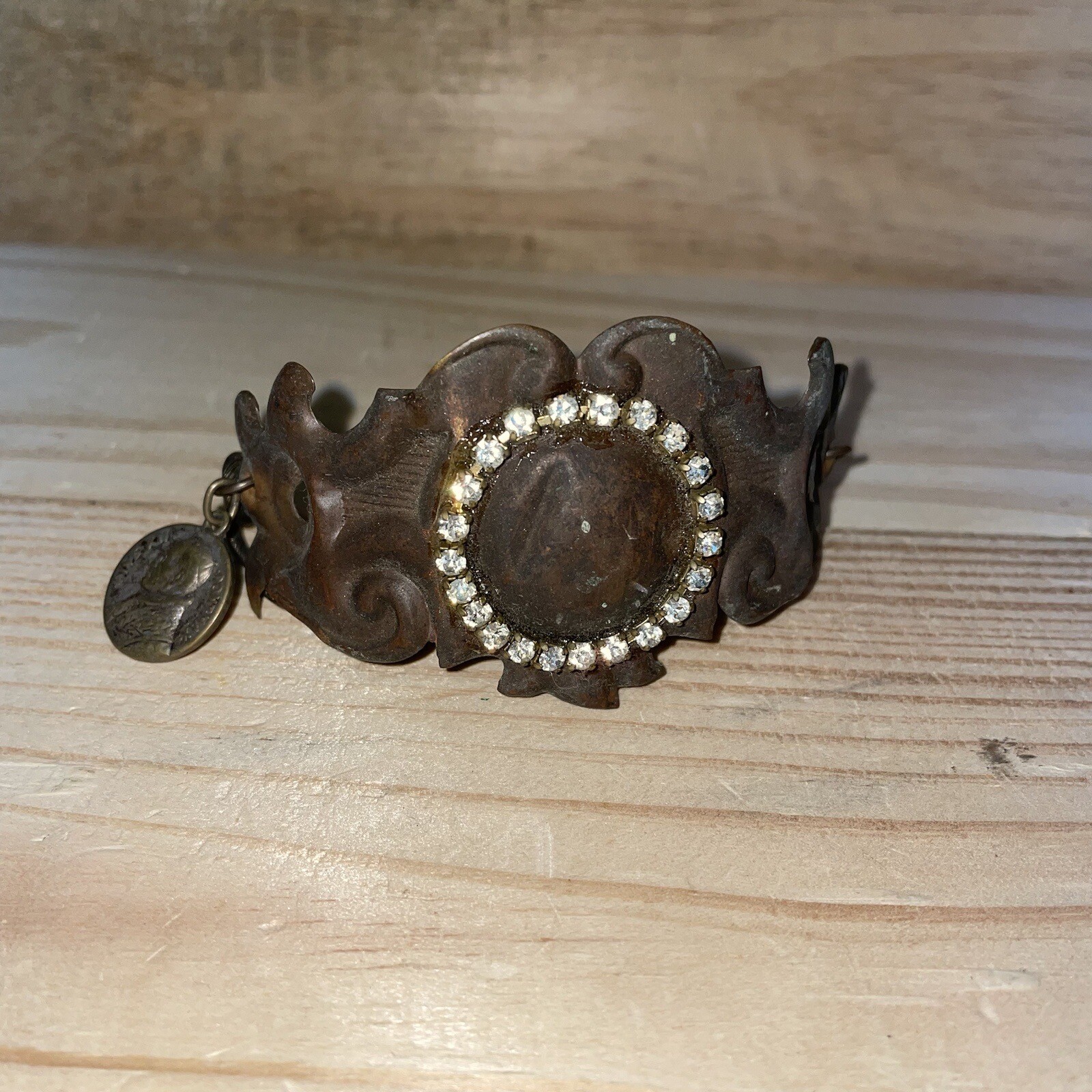 Handcrafted MS Rustic Artistic Brass Bracelet Made In Mississippi