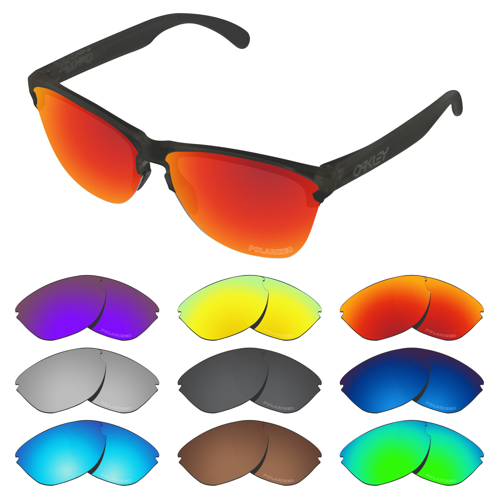 EYAR Replacement Lenses for-Oakley Frogskins Lite OO9374-63mm Sunglasses -Opt
