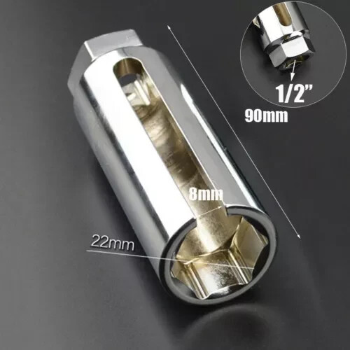 7/8'' 22mm O2 Oxygen Sensor Socket Wrench 1/2" Driver Offset Remover Socket Tool