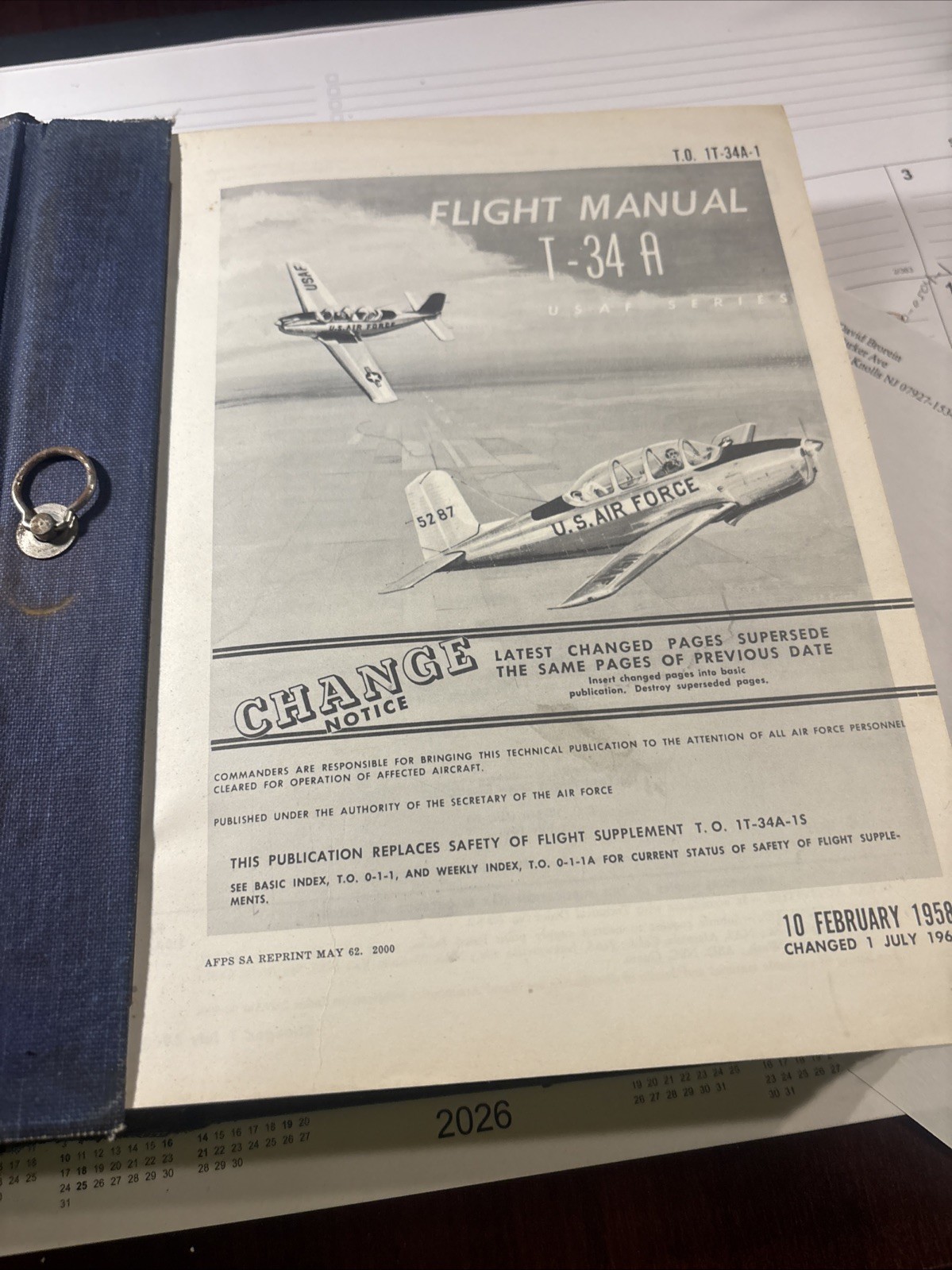 T34 Flight Manual and repair/ trainer/ Aviation