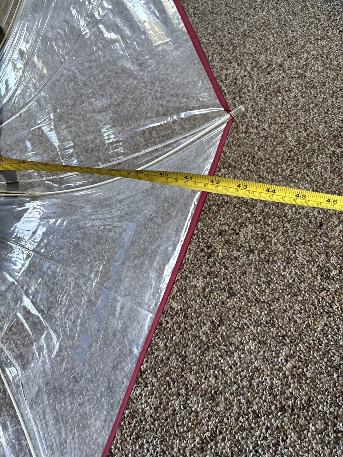 COACH BUBBLE-clear-black-burgundy Umbrella