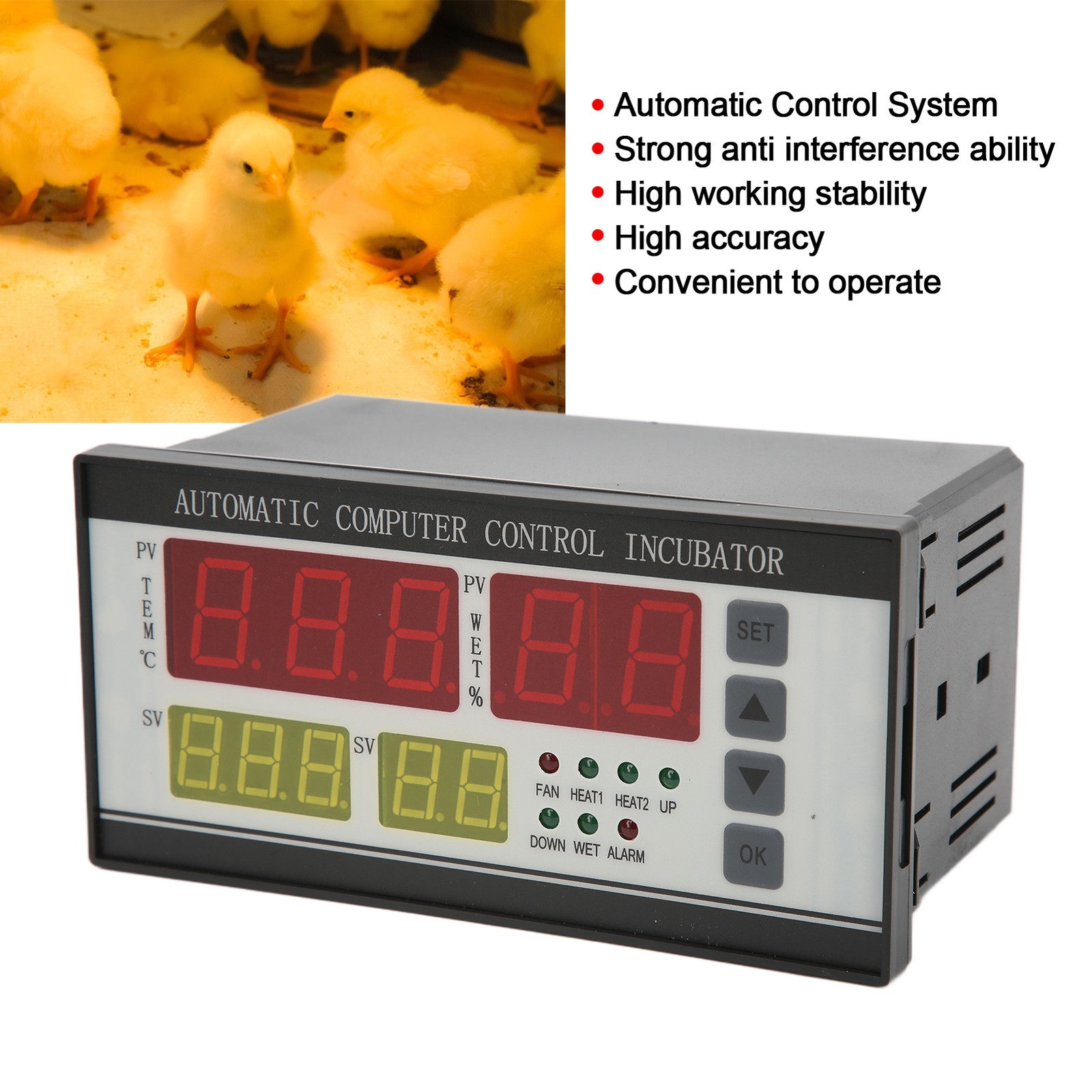 § 110V Egg Incubator Controller Thermostat Automatic Temperature Humidity