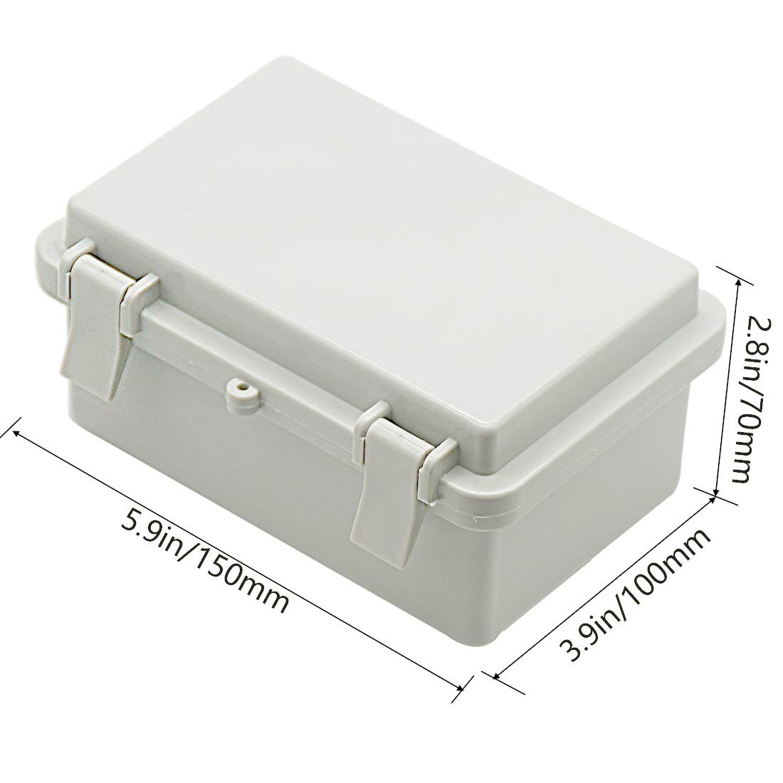 IP65 Waterproof ABS Plastic Electrical Box - Hinged Shell, 2 Cable Glands, 5....