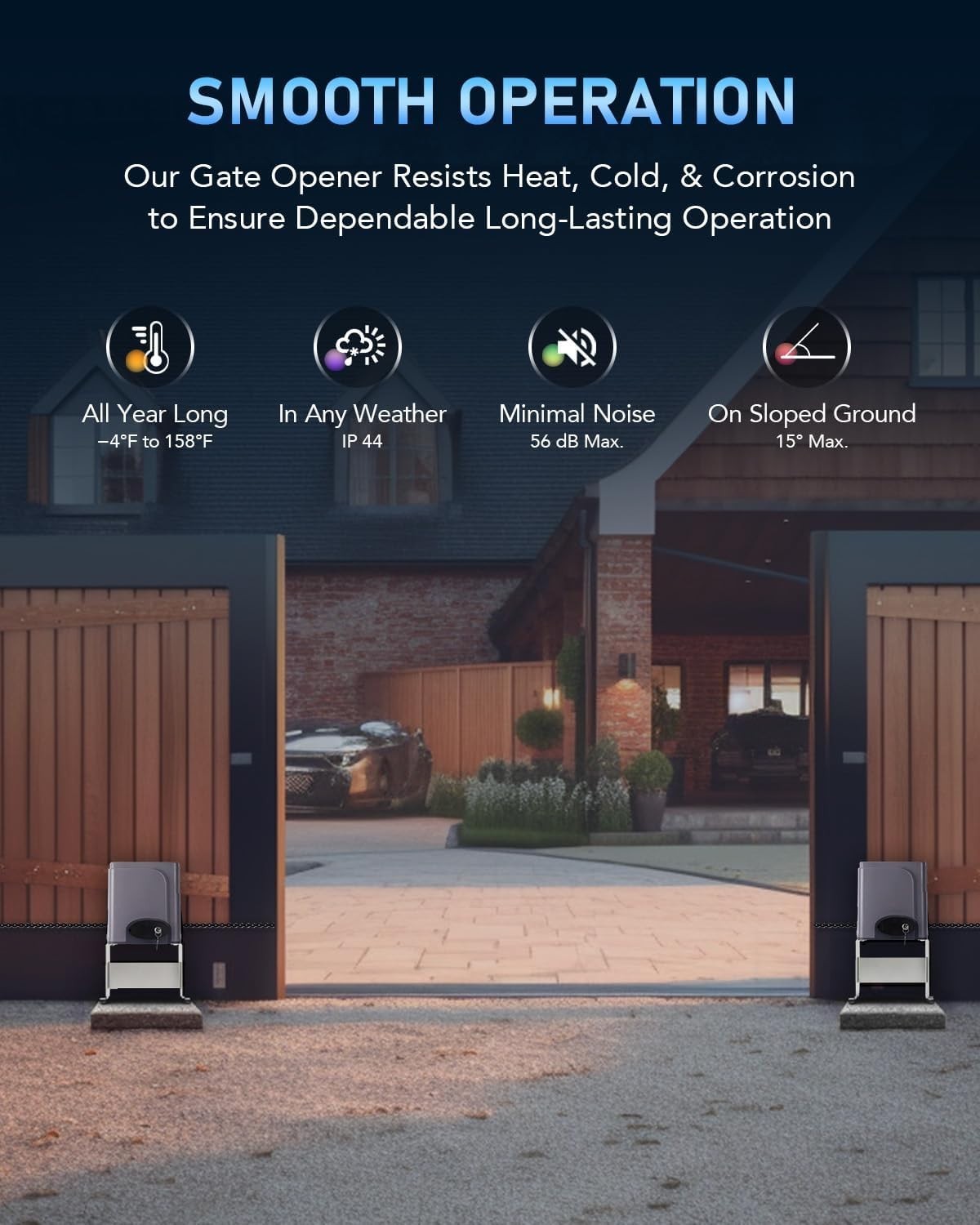 40ft Sliding Gate Motor with Two Remotes - Heavy-Duty Security Solution