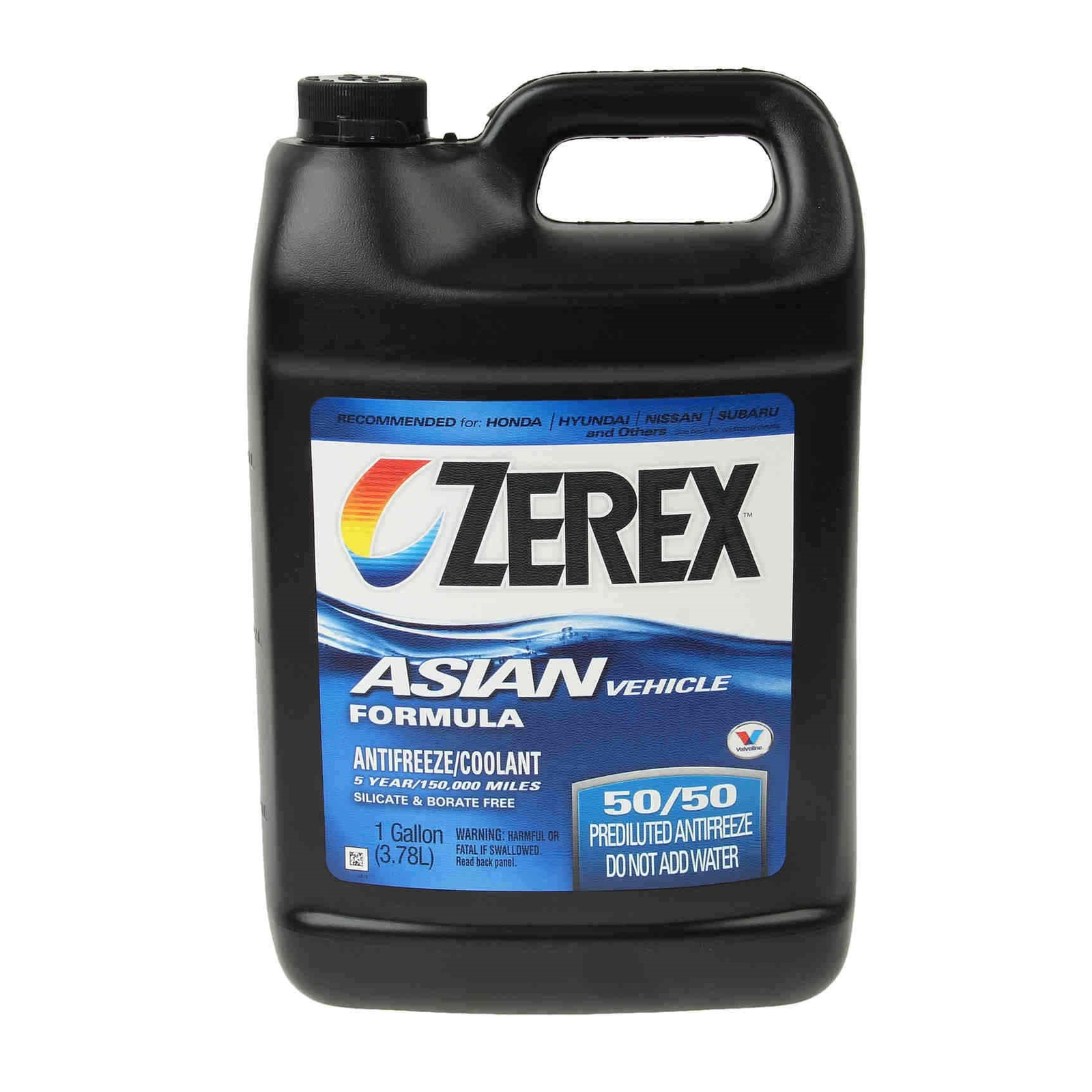 Zerex Coolant Antifreeze 1 Gallon Blue 50/50 Predulited Asian Vehicle 861398