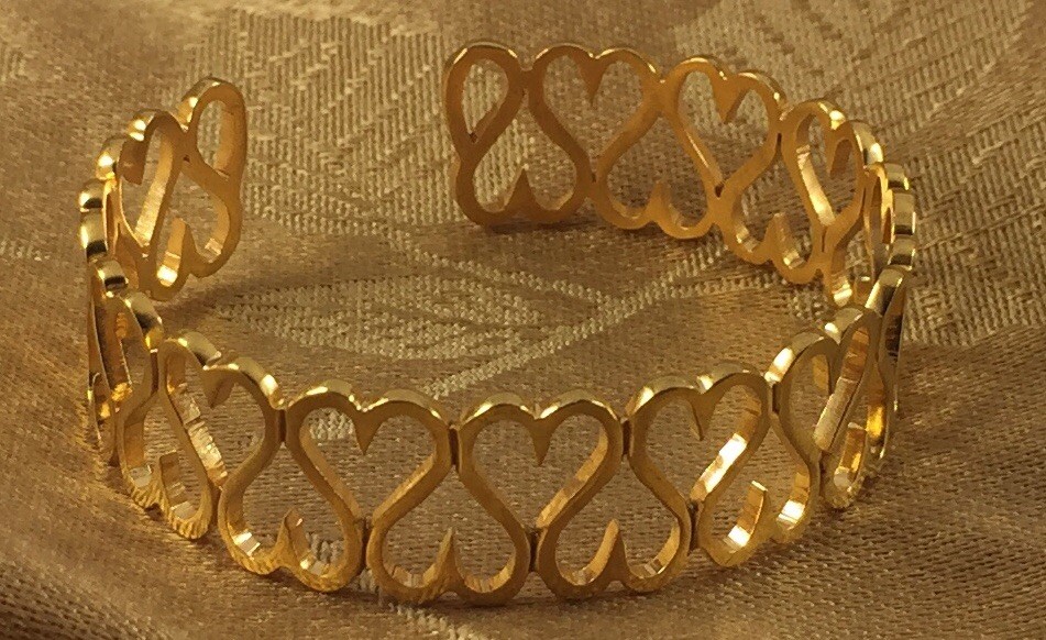 Handmade Gold Plated Brass Cuff Bracelet