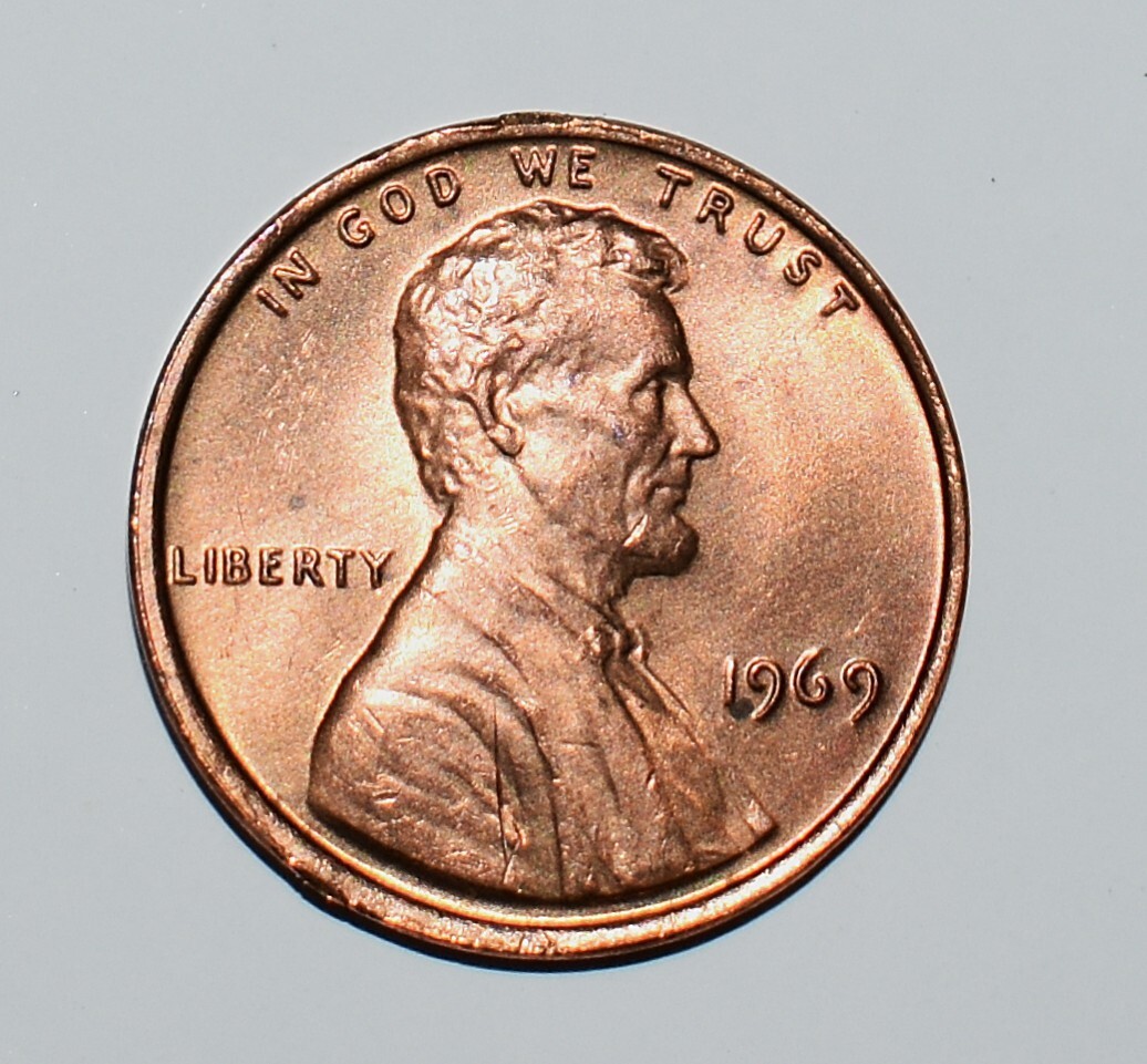 1969 Penny Error Floating Roof, Retaining Collar + High Mint State Red