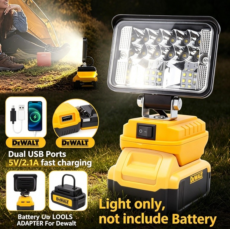 Dewalt 20V Max LED Worklight Flood Light Flashlight Portable Outdoor Tool Only