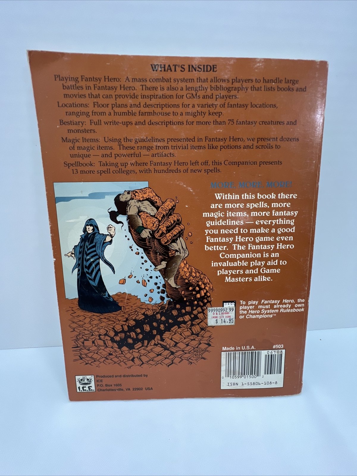 Fantasy Hero Companion #503 A Sourcebook Edited By Rob Bell- Hero Games