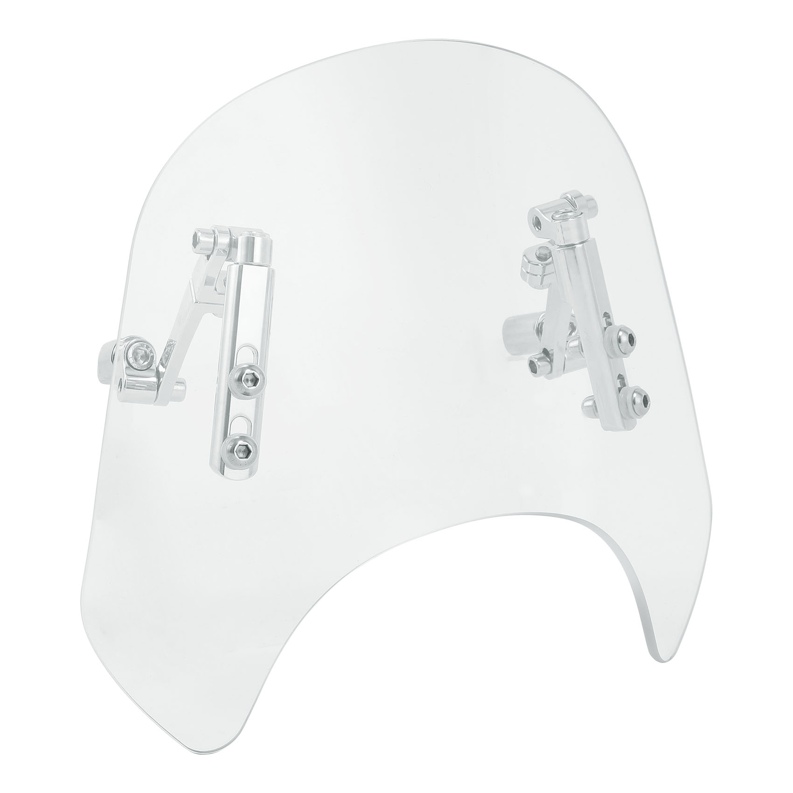 Universal Motorcycle Windshield Windscreen Clear Fit For 5''-7'' Round Headlight