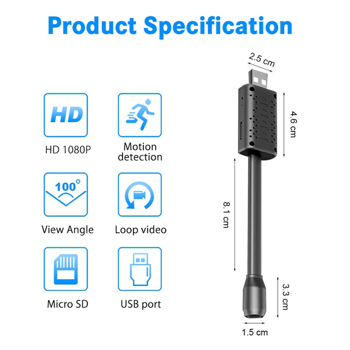 Mini HD 1080P Camera Motion Detection Recorder Night Vision Home Security Camera
