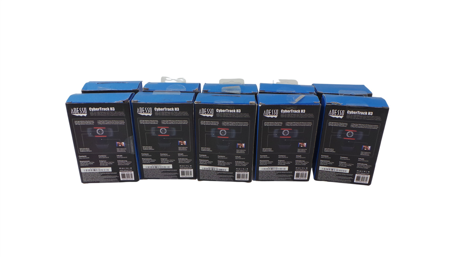 Lot of 10 Adesso CyberTrack H3 720p High Definition Webcam USB 2.0