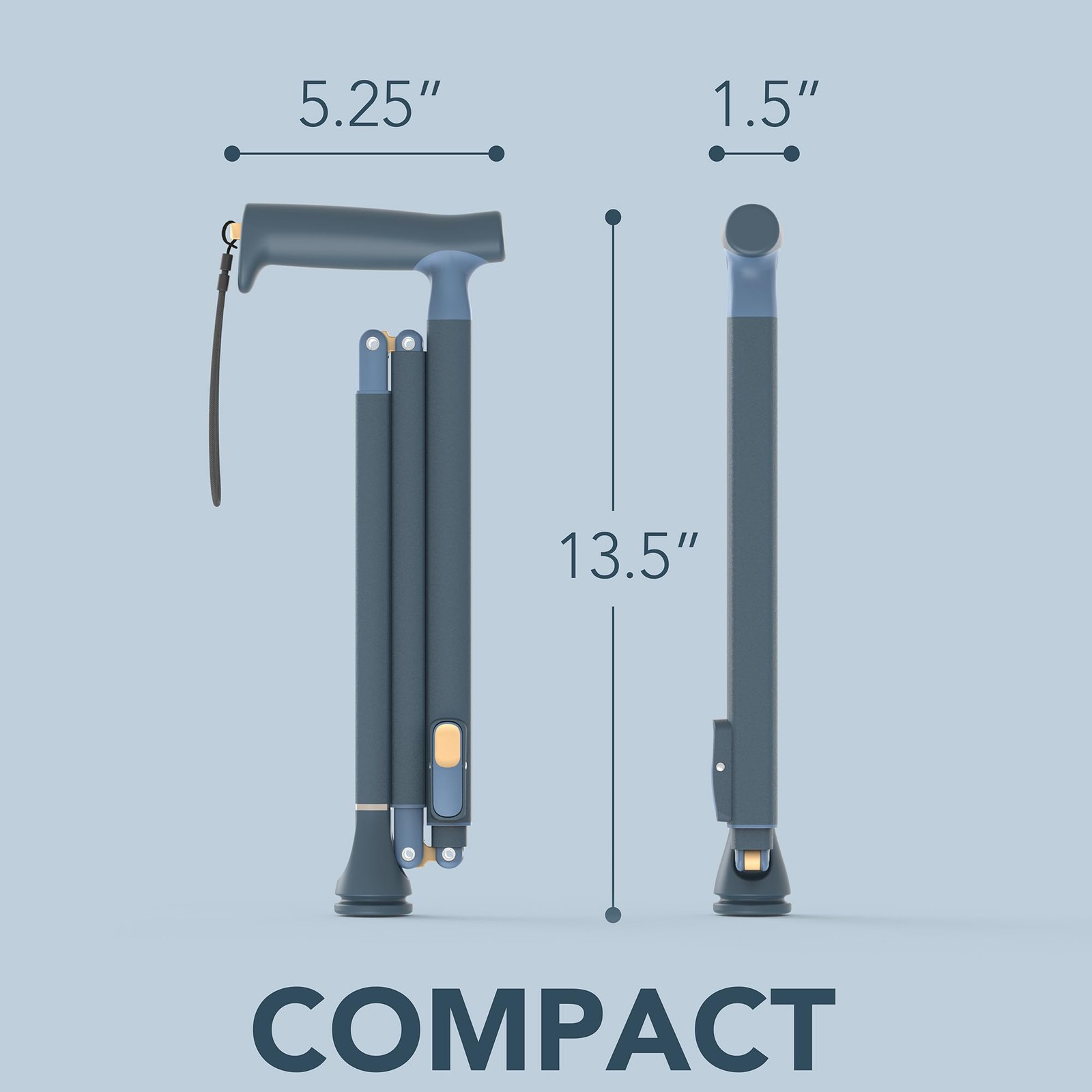 Michael Graves Stylish Quick-Fold Walking Cane for Men and Women