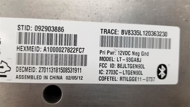 12 GMC SIERRA 3500 COMMUNICATION ONSTAR MODULE 22898335
