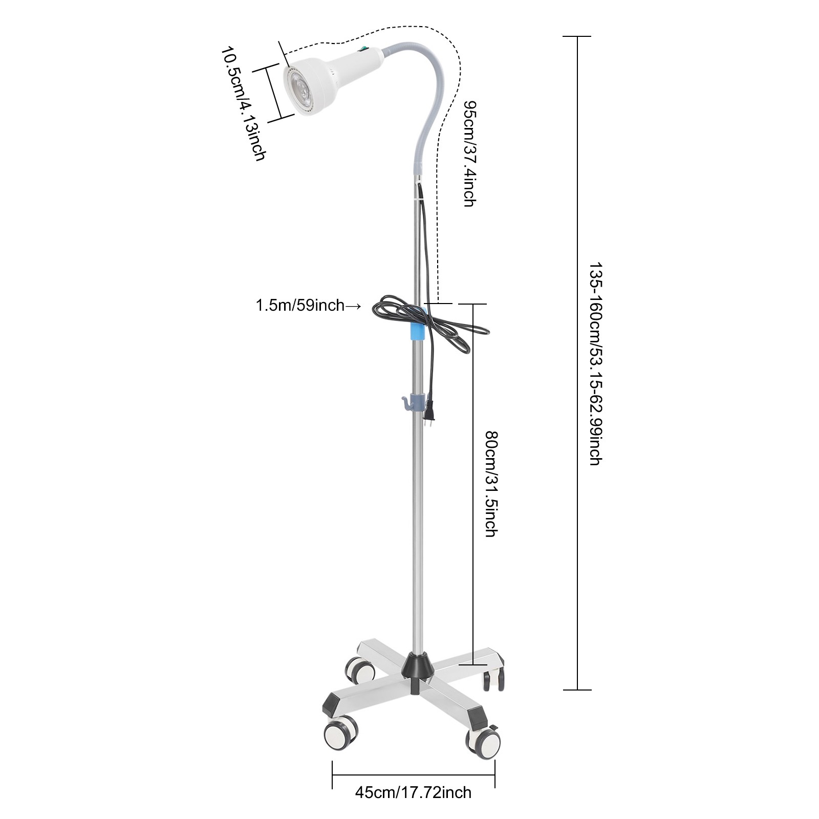 LED Examination Light Adjustable Height Examination Lamp 110-220V Exam Light New