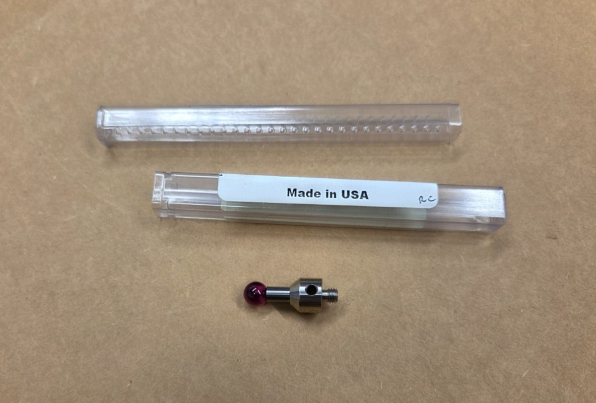 NEW Q-Mark ATG-8025 CMM Probe Stylus 8 mm Dia Ruby 25 mm OAL Carbide Stem