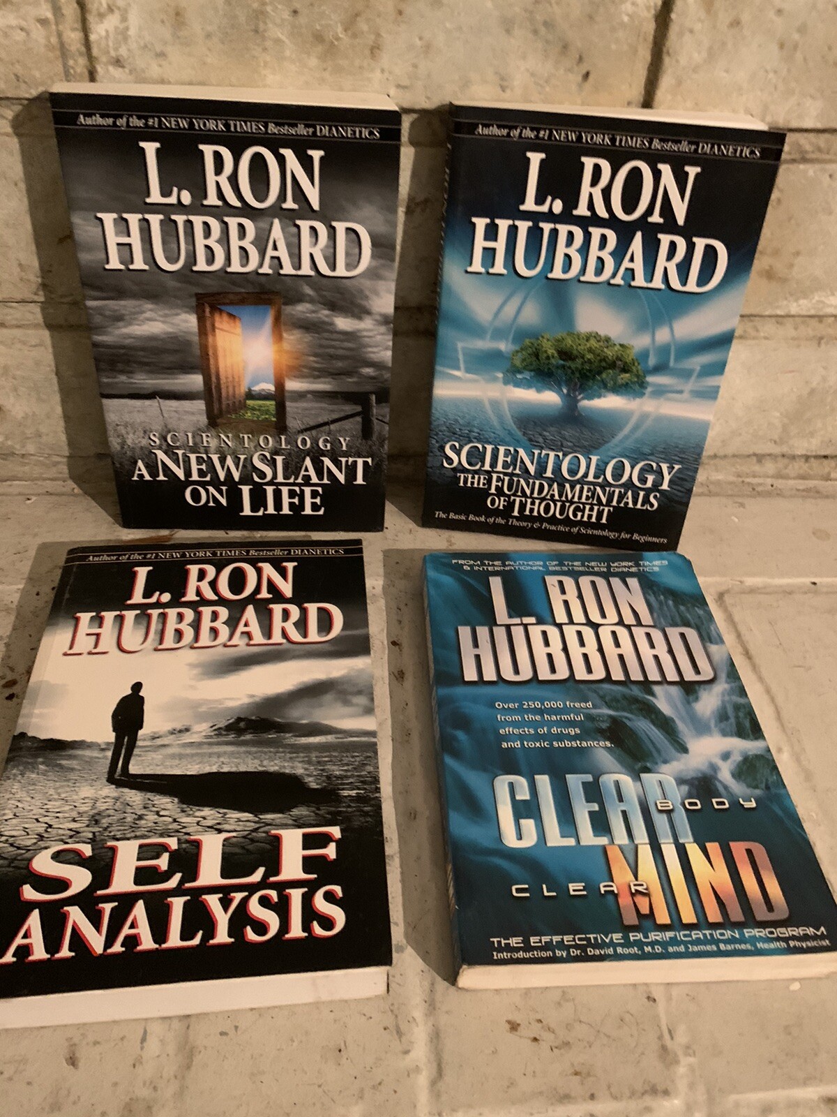 4 Scientology L Ron Hubbard Books: Self Analysis, A New Slant On Life, + More