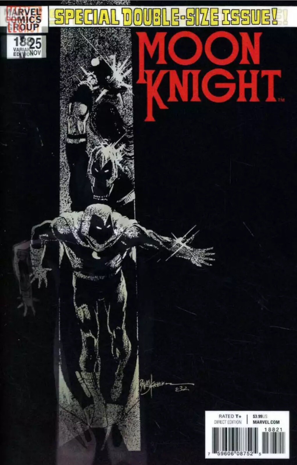 Moon Knight #188 Sienkiewicz 3D Lenticular Homage Moon Knight #25 NM
