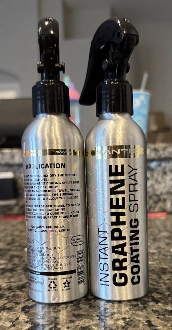 Instant Graphene Coating 2 Pack  Spray  Hydrophobic Paint Sealant Ceramic