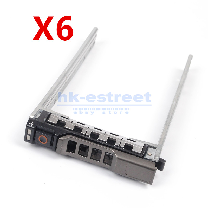 Lot of 6, 2.5" SATA SAS Hard Drive Tray Caddy For Dell PowerEdge R810 Hot-Swap
