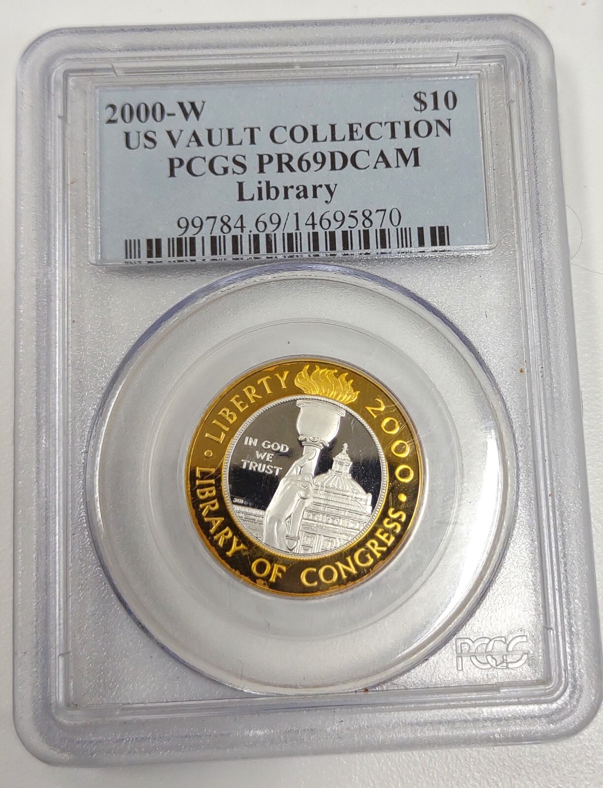 2000 W US VAULT COLLECTION LIBRARY! GRADED PR69 DCAM BY PCGS!