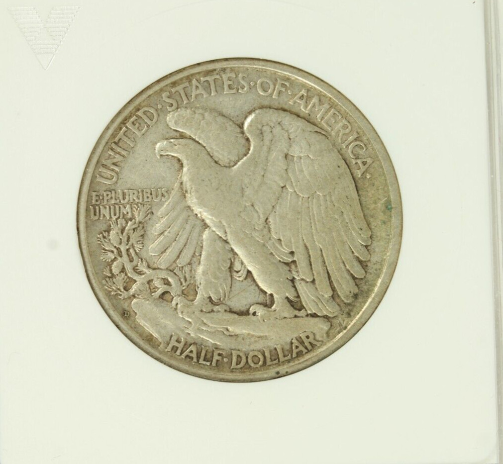 1918-D Walking Liberty Half Dollar : ANACS XF40