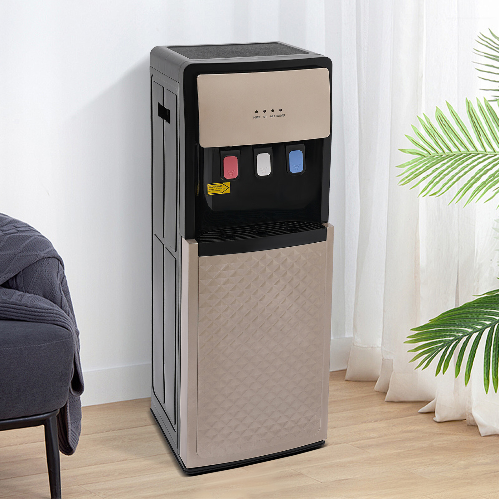 Bottom Loading Water Cooler Dispenser with Hot, Cold, and Room Temperature