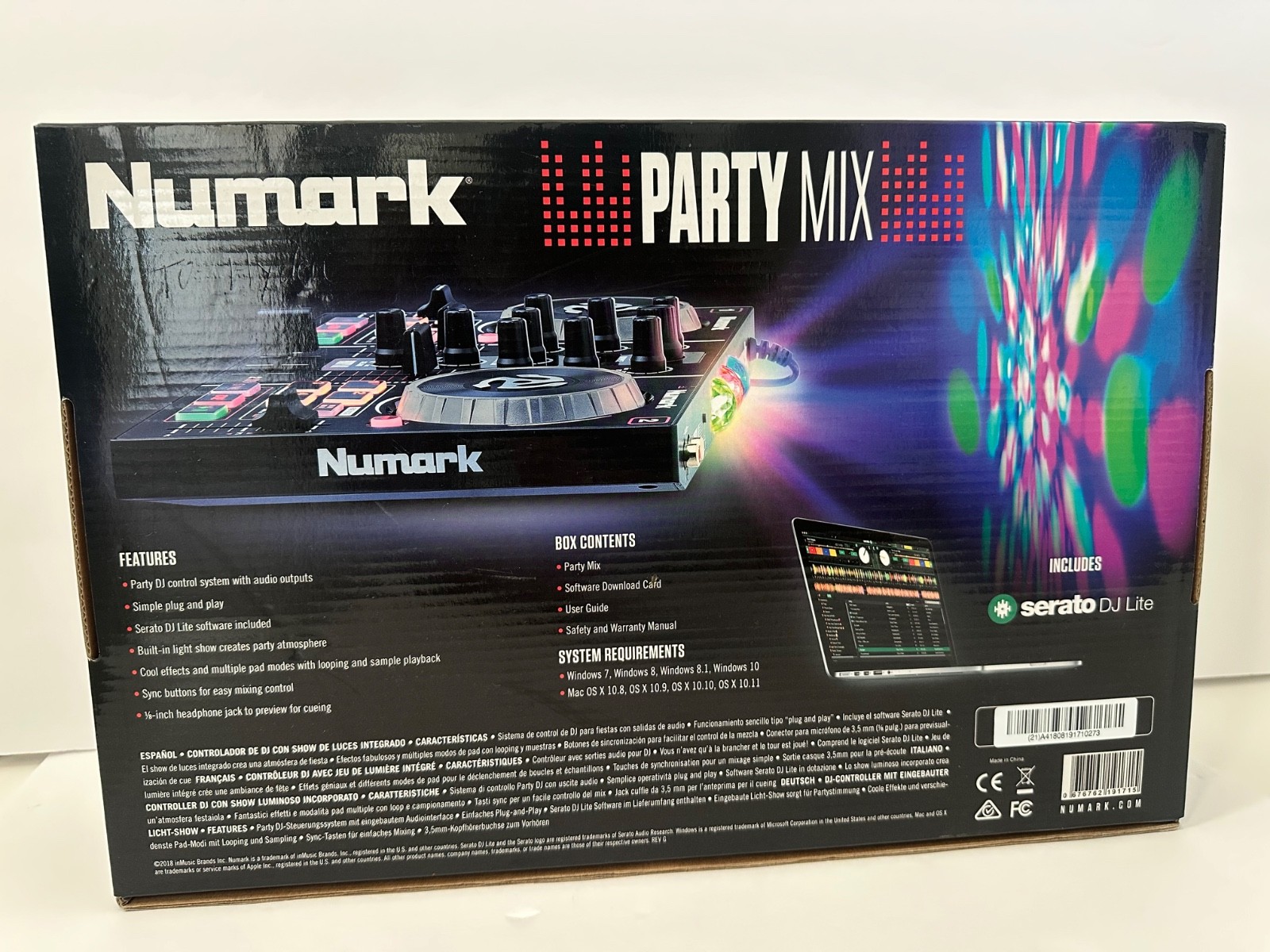 Numark Party Mix Double Deck Controller with Party Lights - Beginners