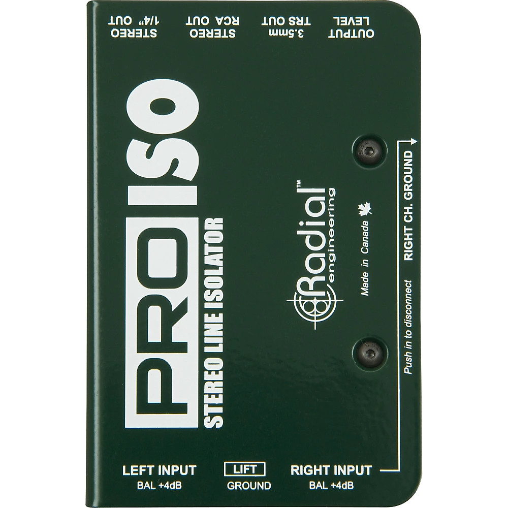 Radial Engineering PRO ISO Stereo Line Isolator +4dB/-10dB / Radial Transformer