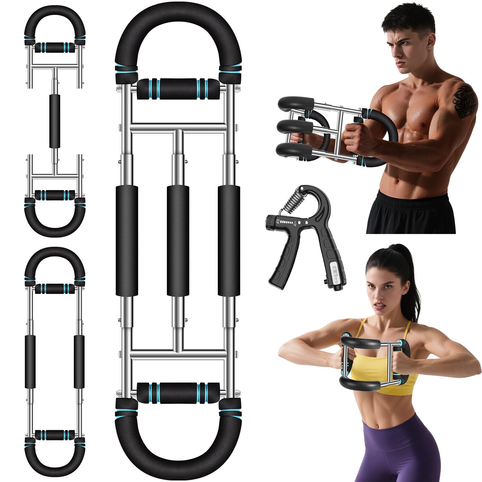 Adjustable Arm Chest Trainer 20270lbs HeavyDuty Metal Grip Strength for Muscle