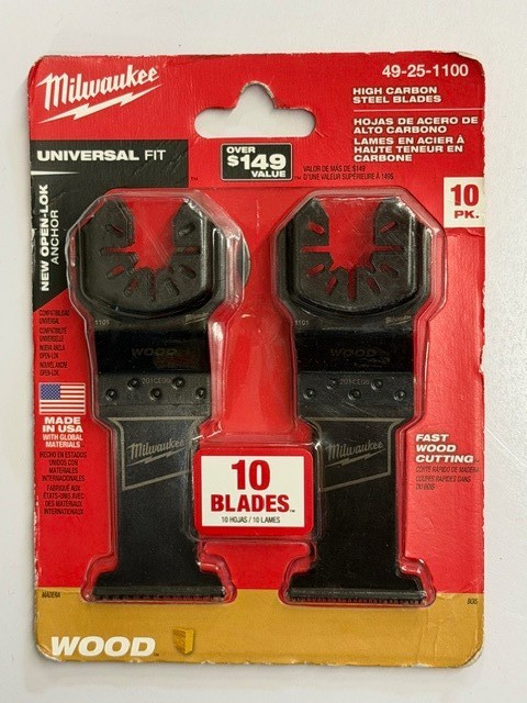 Milwaukee 49-25-1100 Universal Fit 10-Pack Fast Cutting WOOD BLADES
