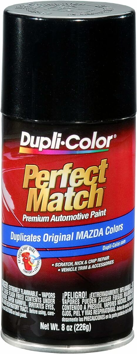Dupli-Color Perfect Match Spray Paint Mazda Black Mica Metallic 16W 8 oz